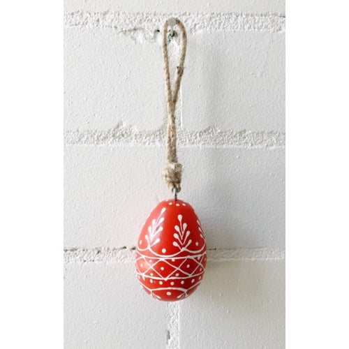 NATURAL WOOD HANDPAINTED EGG