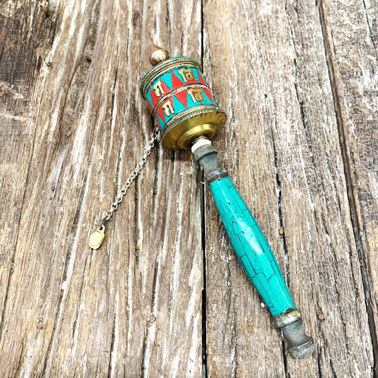 Om Mani Padme Hum Tibetan Prayer Wheel Meditation 22x5CM