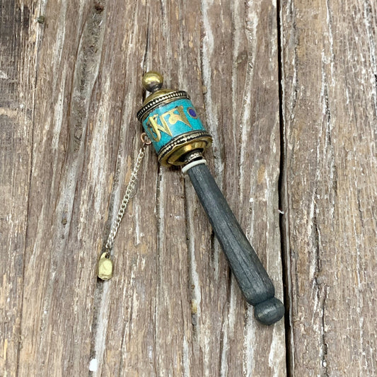 Mini Om Mane Padme Hum Tibetan Prayer Wheel 12x3CM