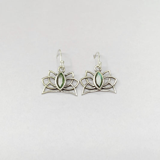 Labradorite Lotus 925 Sterling Silver Earring