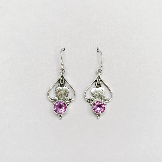 Amethyst Love 925 Sterling Silver Earring