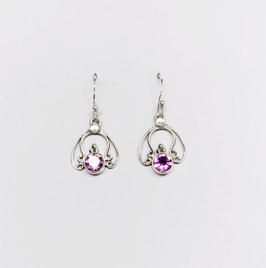 Amethyst 925 Sterling Silver Earring