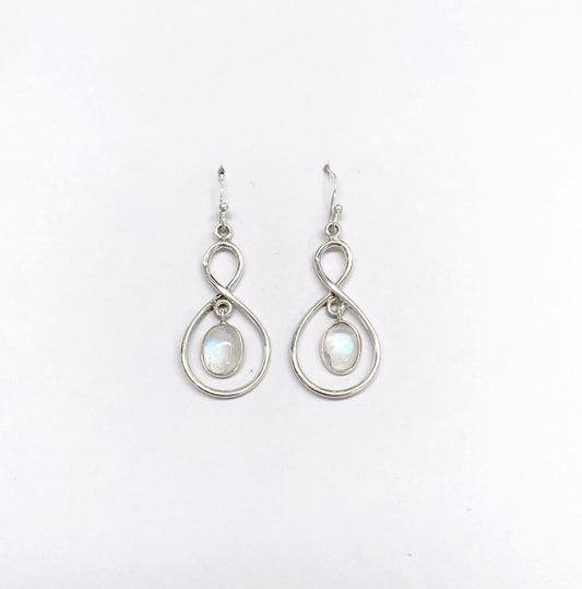 Teardrop Moonstone 925 Sterling Silver Earring