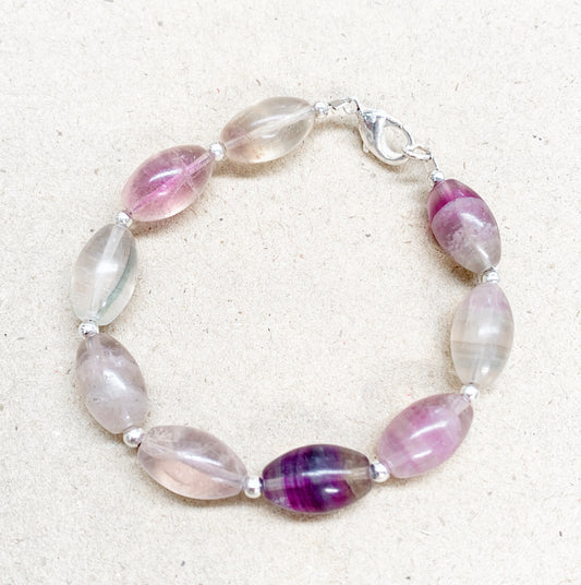 PURPLE FLUORITE ADJUSTABLE BRACELET
