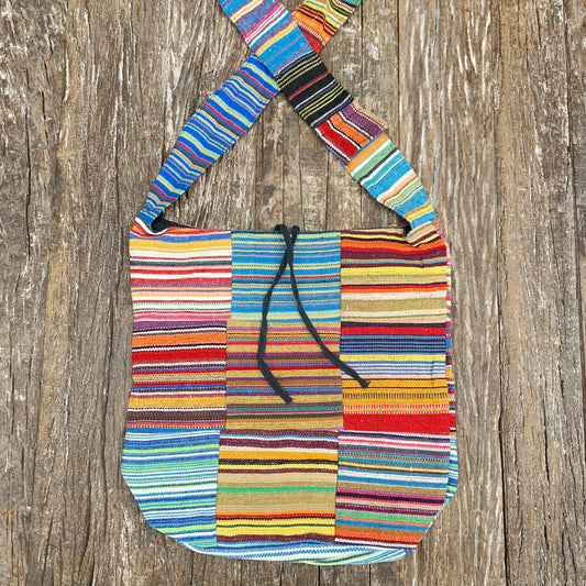 COTTON COLOURFUL PATCHWORK SHOULDER BAG 85X36CM