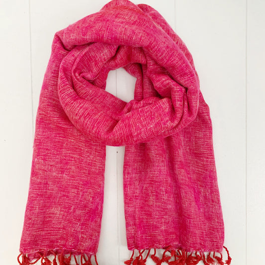 WOOL BLEND “ROSE” SHAWL 80x195CM