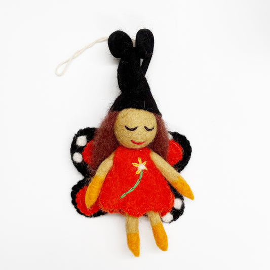 FELT MONARCH BUTTERFLY FAIRY 17CM