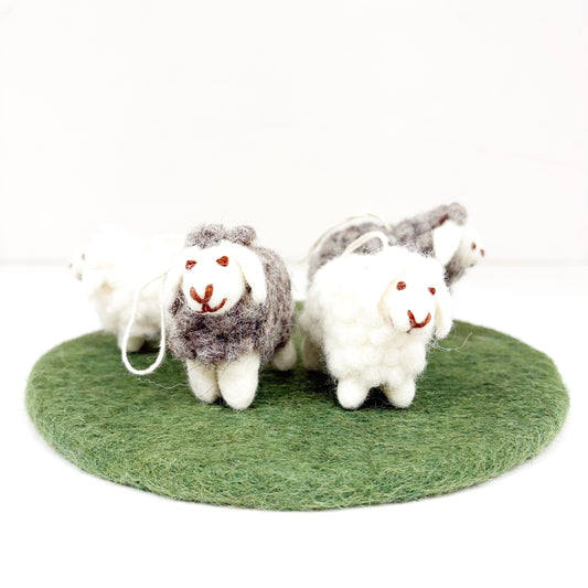 MINI FELT SHEEP ASSORTED 7X5