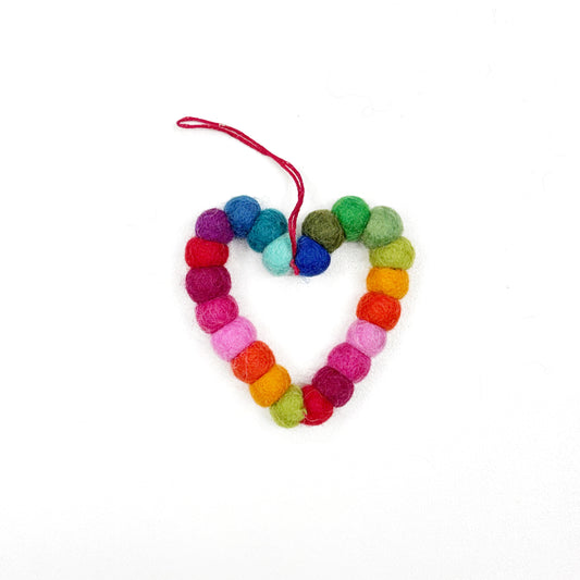 FELT HEART HANGING 8CM