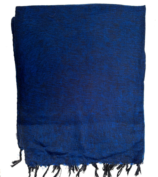 WOOL BLEND “Deep Indigo” SHAWL 80x195CM