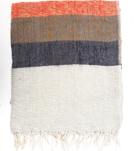 WOOL BLEND “Desert Bloom” SHAWL 80x195CM