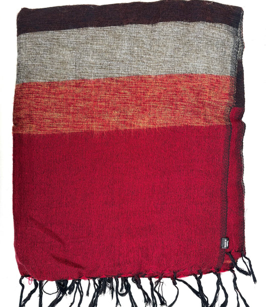 WOOL BLEND “Autumn Ember” SHAWL 80x195CM