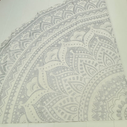 100% COTTON PRINTED ROUND THROW 210CM