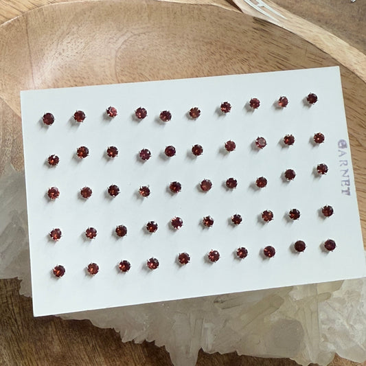 Garnet 925 Sterling Silver nose ring-5pcs