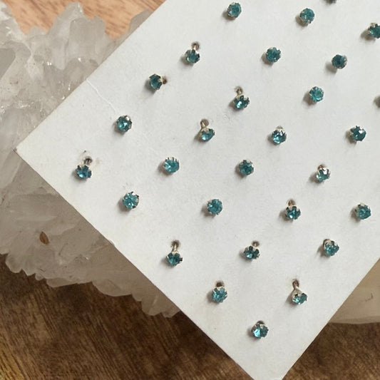 Blue topaz 925 Sterling Silver nose ring-5pcs