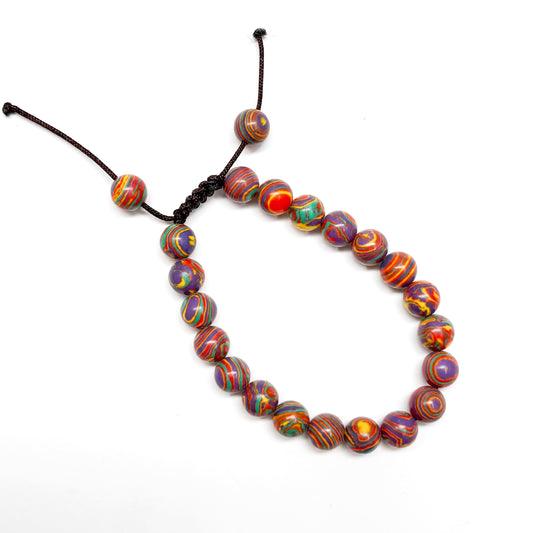 BANDED AGATE DYED PRAYER BRACELET