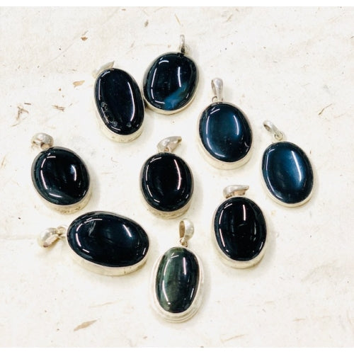 STERLING SILVER  AGATE PENDANT