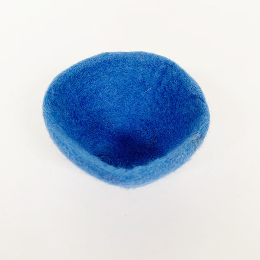 HANDMADE FELT BLUE BOWL 10X5CM
