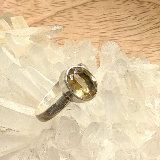 STERLING SILVER CITRINE RING