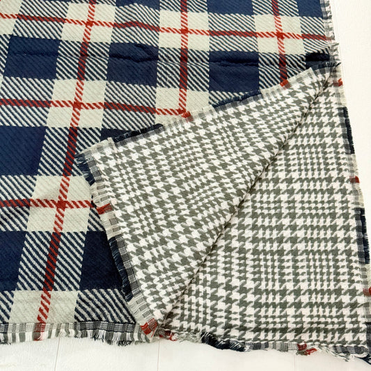 Classic Check Reversible Shawl 188x73CM