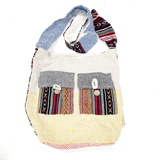 Sand Chevron Sling Bag