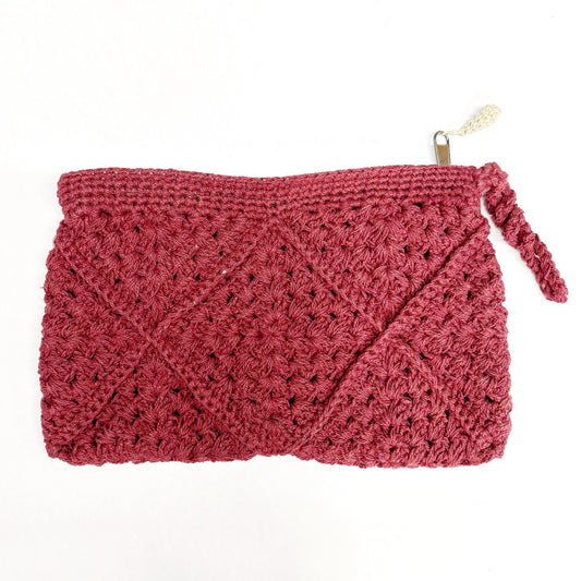 HAND CROCHET WINE PURSE 27x16CM