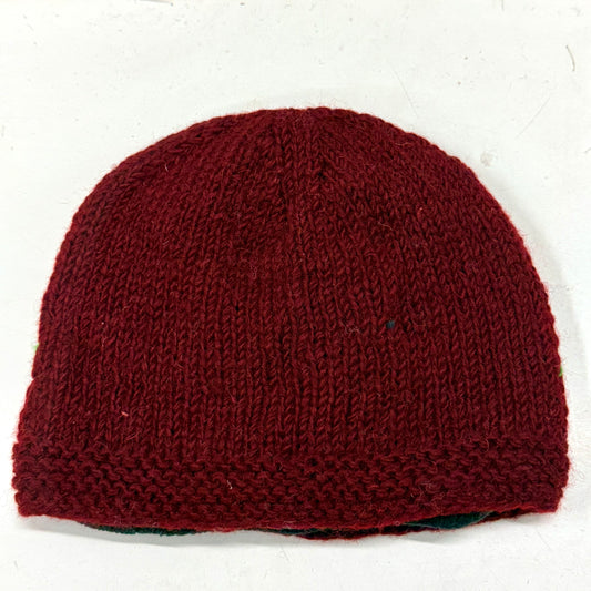 100% WOOL HAND KNITTED BEANY FLEECE LINED