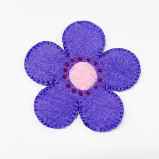 FELT FLOWER COASTER/KIDS PLAY MAT 21CM