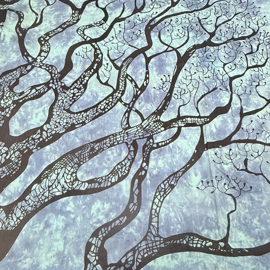 100% COTTON TREE OF LIFE PRINTED THROW 210x240CM