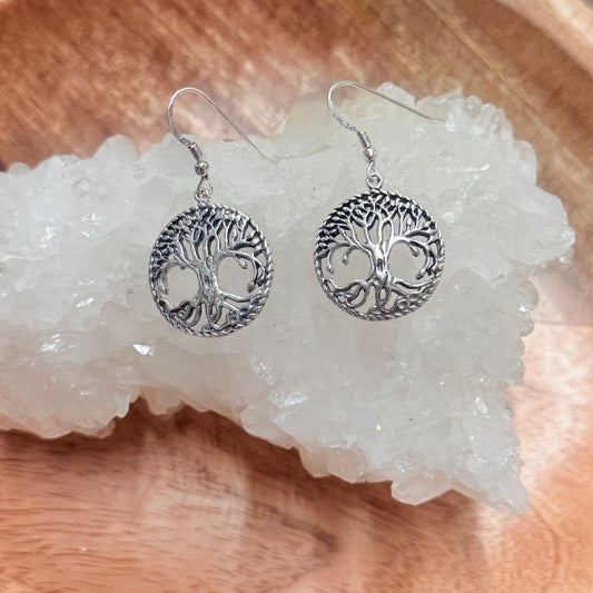 STERLING SILVER TREE OF LIFE EARRING