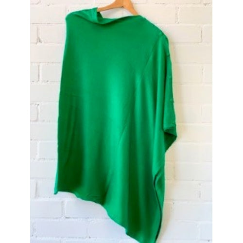 WOOL N CASHMERE BLEND BUTTON PONCHO/THROW