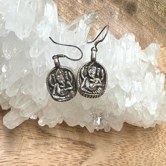 925 Sterling Silver Ganesh Earring