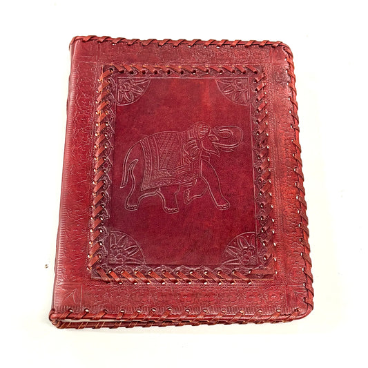 LEATHER STICHWORK ELEPHANT JOURNAL 18x24cm