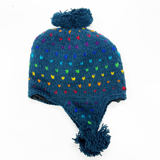 100% WOOL HAND KNITTED BEANY EAR COVER