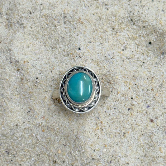 925 STERLING SILVER TORQUOISE RING, Handmade in Nepal