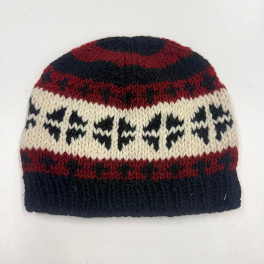 100% WOOL HAND KNITTED BEANY FLEECE LINED