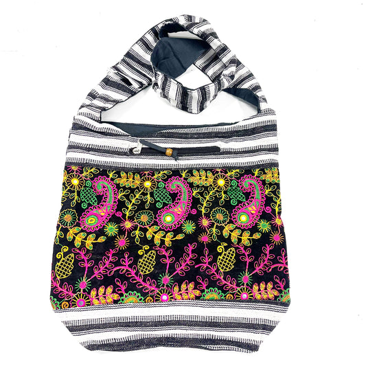 BLACK PAISLEY MIRROR BAG