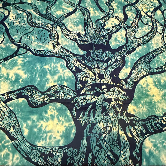 100% COTTON TREE OF LIFE PRINTED THROW 210x240CM
