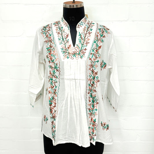 100% COTTON EMB. TOP