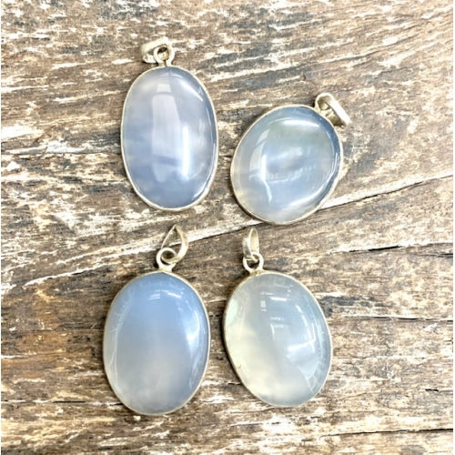 STERLING SILVER CHALCEDONY PENDANT