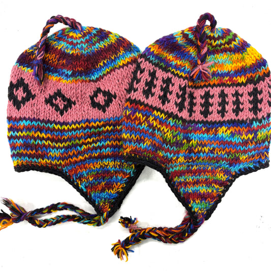 100% WOOL HAND KNITTED BEANY EAR COVER