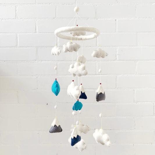 FELT CLOUD MOBILE HANGING