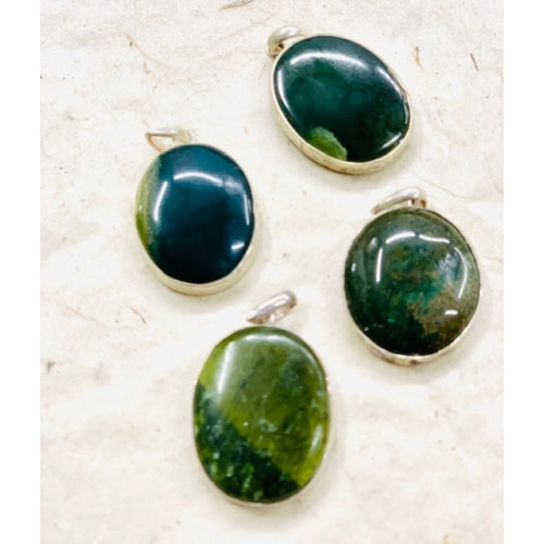 STERLING SILVER SERPENTINE PENDANT