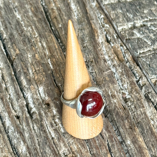STERLING SILVER CARNELIAN RING