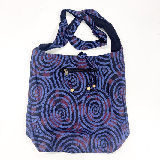 COTTON BLUE SWIRL BAG
