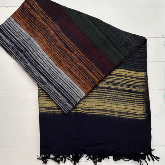 WOOL BLEND HANDLOOM BLANKET 110X260CM