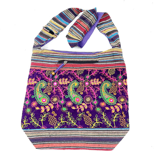PURPLE PAISLEY MIRROR BAG