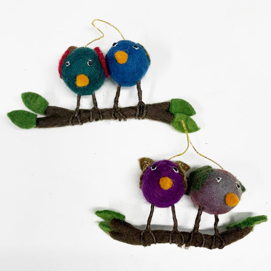 FELT LOVE BIRD HANGINGS