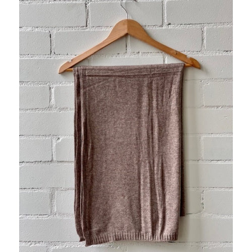 CASHMERE BLEND HEAVY KNITTED WRAP 70X210CM