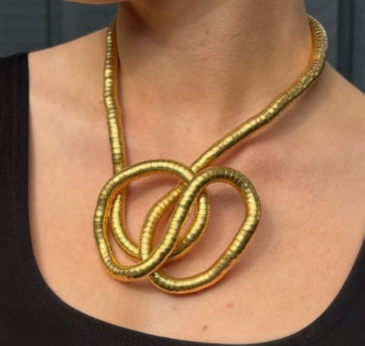BRASS SNAKE BENDABLE NECKLACE